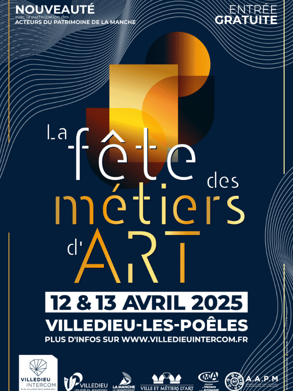 affiche de la Fête des Métiers d'Art à Villedieu-les-poêles