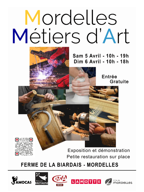 Affiche du salon des Métiers d'Art de Mordelles- avril 2025