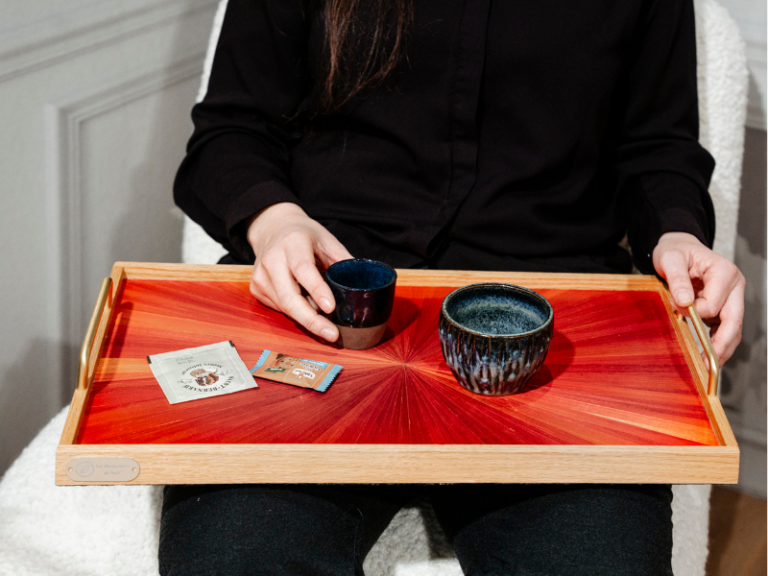 Plateau rouge - Les Marqueteries de Nath