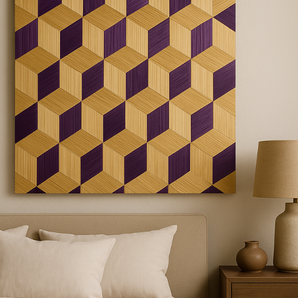 Image générée par IA avec le motif de cube sans fond